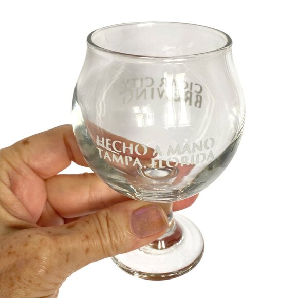 Cigar City Brewing Tampa Florida Hecho A Mano Snifter Glass Advertising Barware - Picture 2 of 8